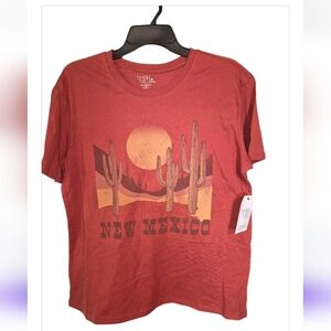 Time and Tru New Mexico Graphic Tee - Rust Red